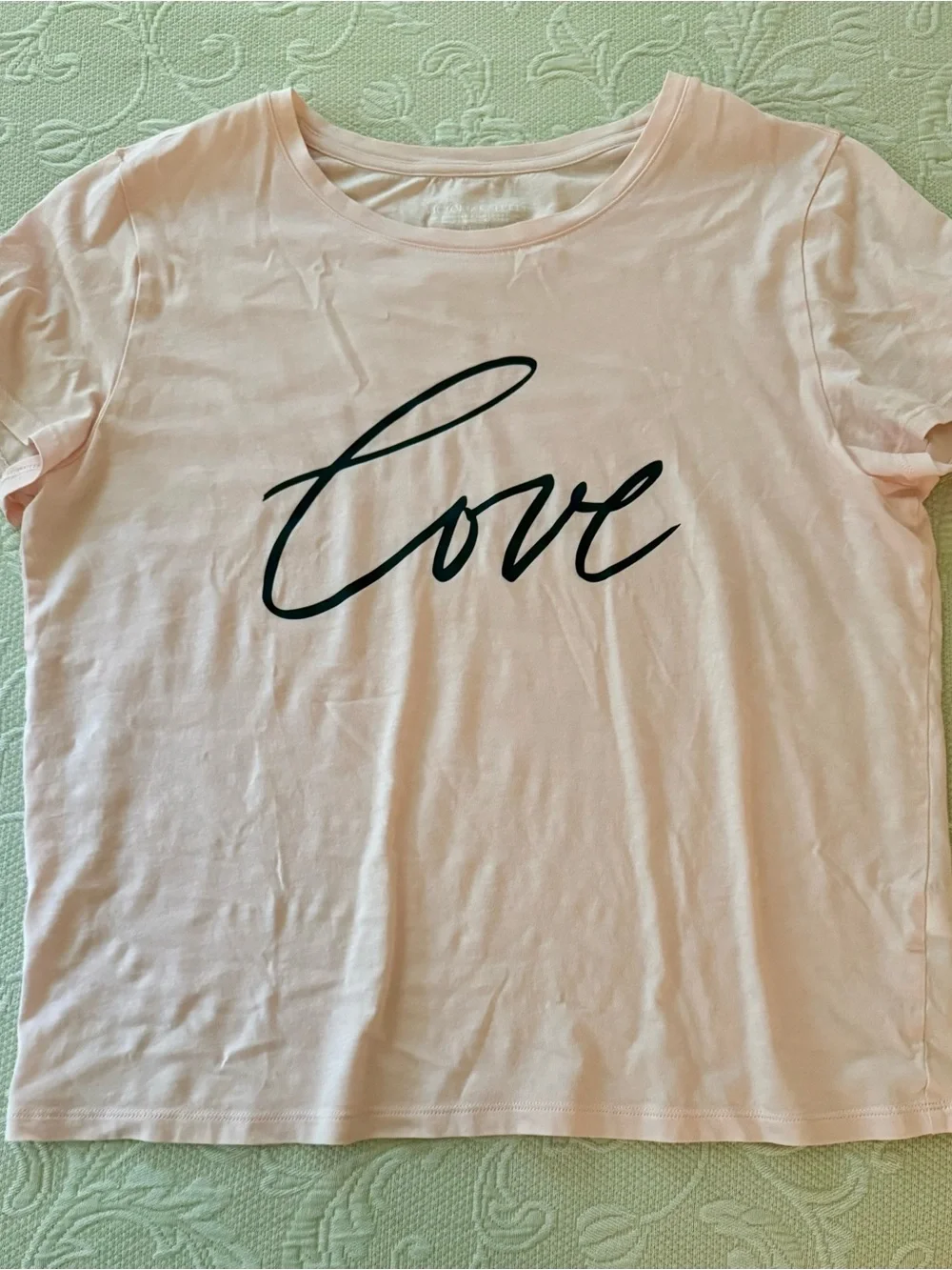 Victoria's Secret Pink 'Love' Tee and Heart-Print Sleep Shorts
